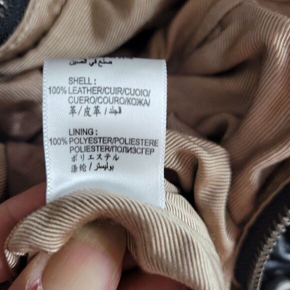 BCBGMAXAZRIA Black Leather Duffle Bag Travel Overnight Gym Weekend Tote Pockets - Picture 14 of 16